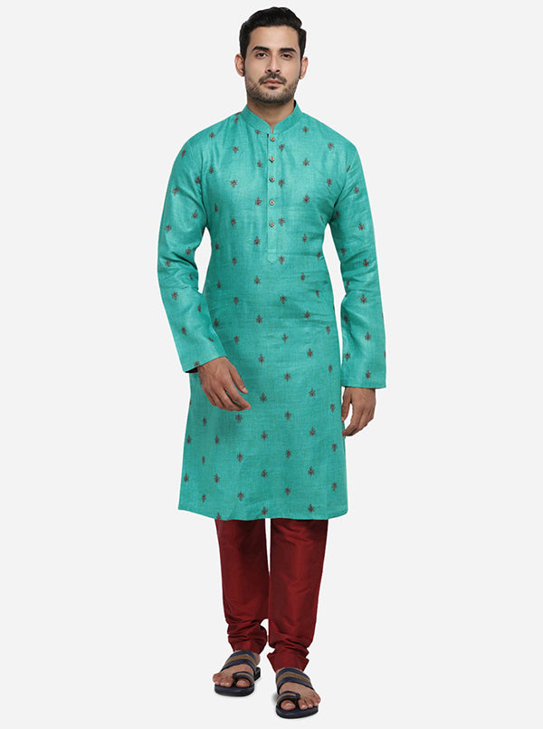 Turquoise Green Kurta Set | TULA