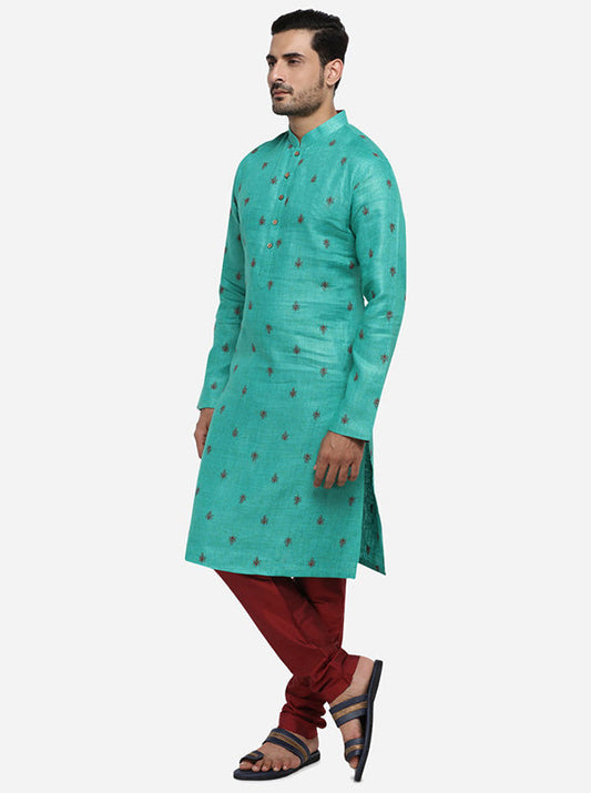 Turquoise Green Kurta Set | TULA