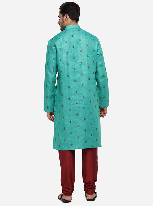 Turquoise Green Kurta Set | TULA