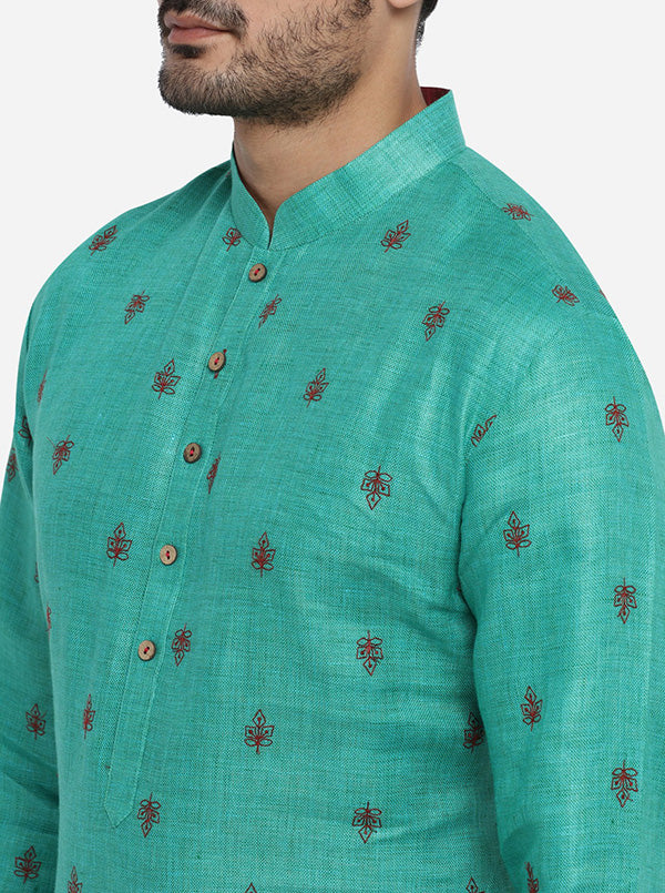 Turquoise Green Kurta Set | TULA