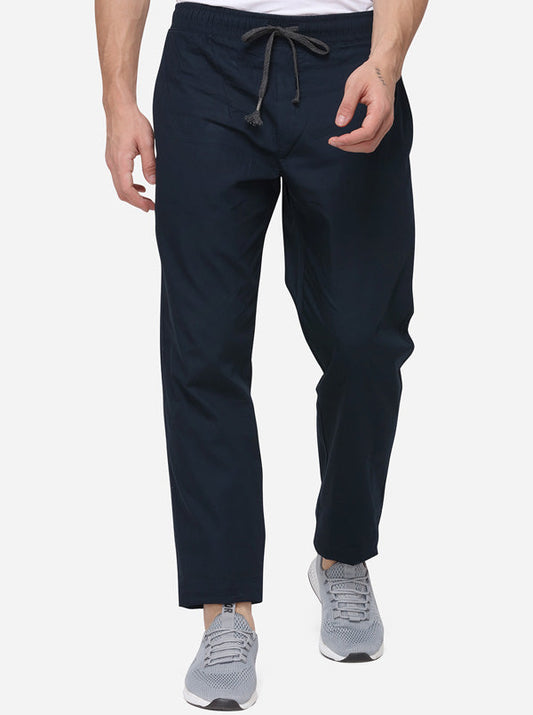 Estate Blue Solid Regular Fit Paijama | JadeBlue