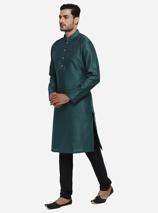 Bottle Green Kurta Set | Siddhesh Chauhan