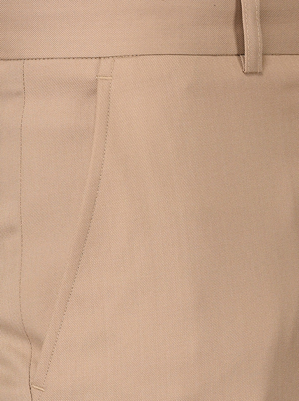 JadeBlue Beige Slim Fit Formal Trouser