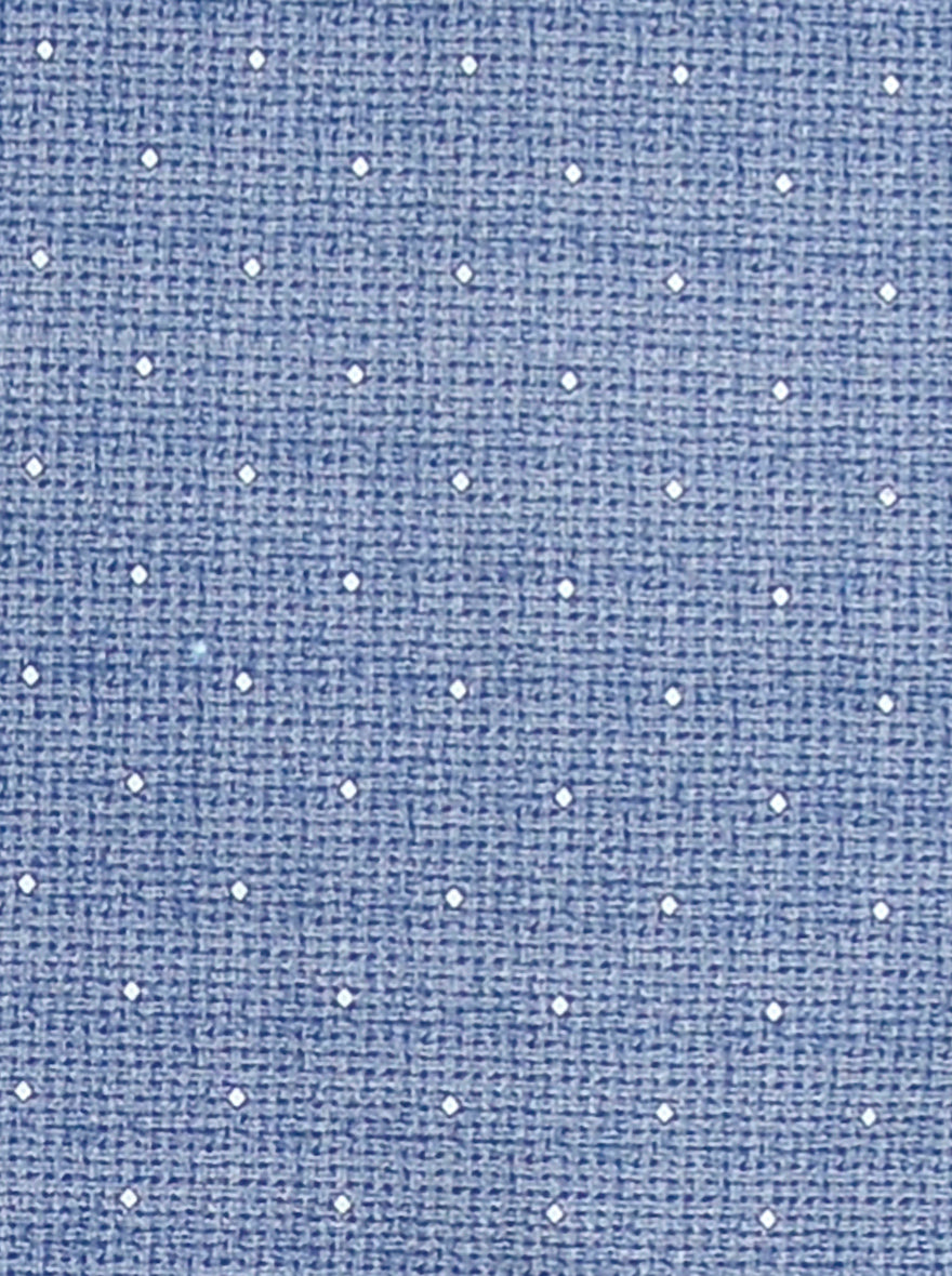 Pigeon Blue Printed Slim Fit Casual Shirt | Greenfibre