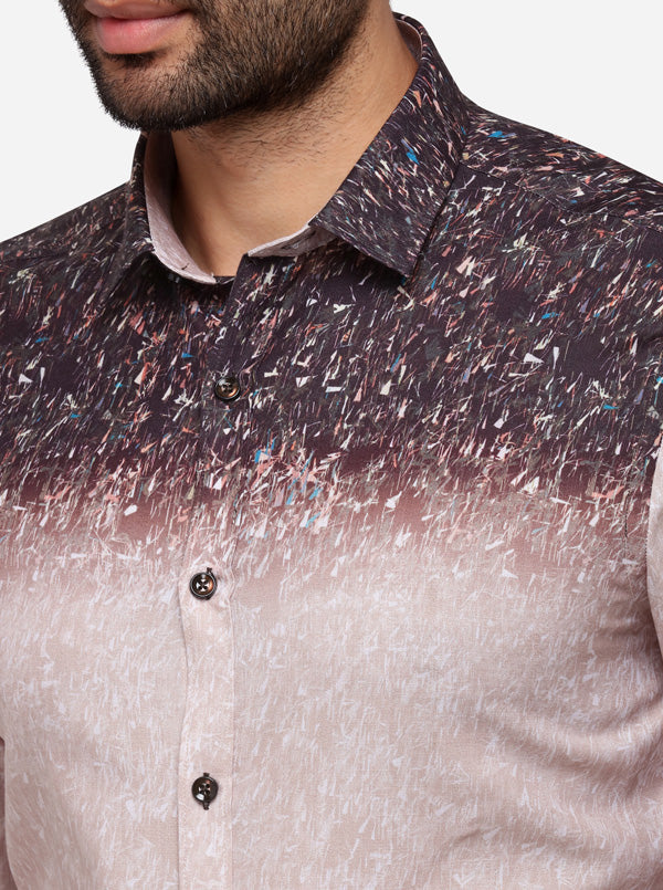 Multi Printed Slim Fit Party Wear Shirt | JB Studio