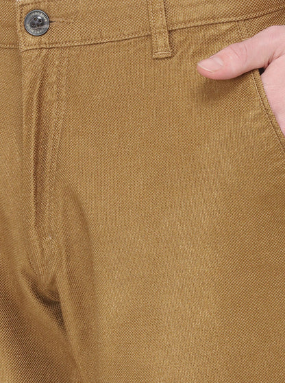 Dark Khaki Solid Uno Fit Casual Trouser | JadeBlue Sport