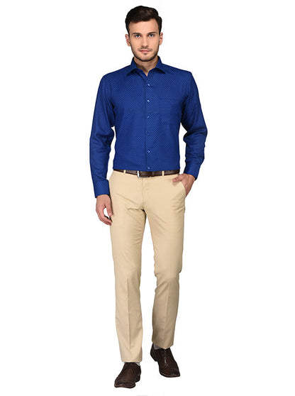 Greenfibre Blue Regular Fit Formal Shirt