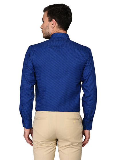 Greenfibre Blue Regular Fit Formal Shirt