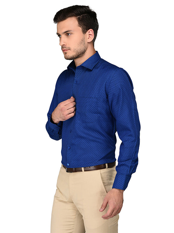 Greenfibre Blue Regular Fit Formal Shirt