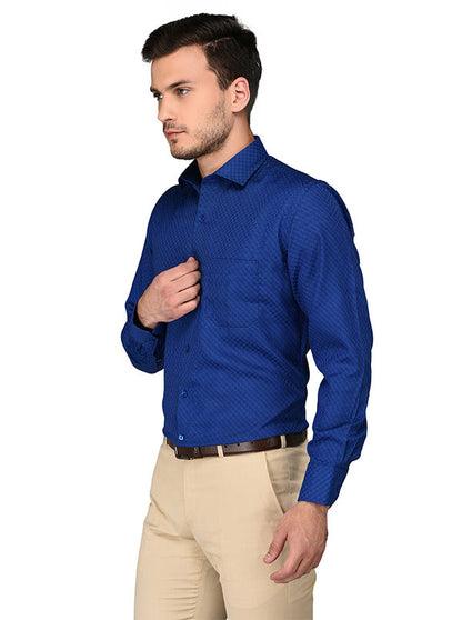 Greenfibre Blue Regular Fit Formal Shirt