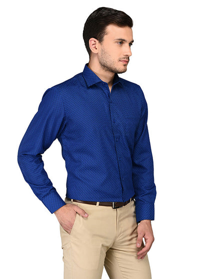 Greenfibre Blue Regular Fit Formal Shirt
