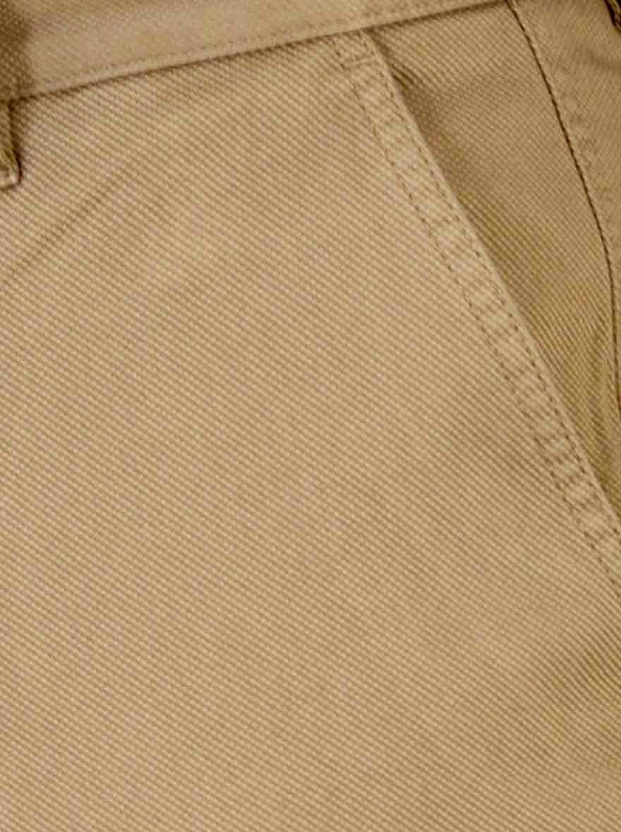 Camel Brown Self Textured Slim Fit Chinos | JB Sport