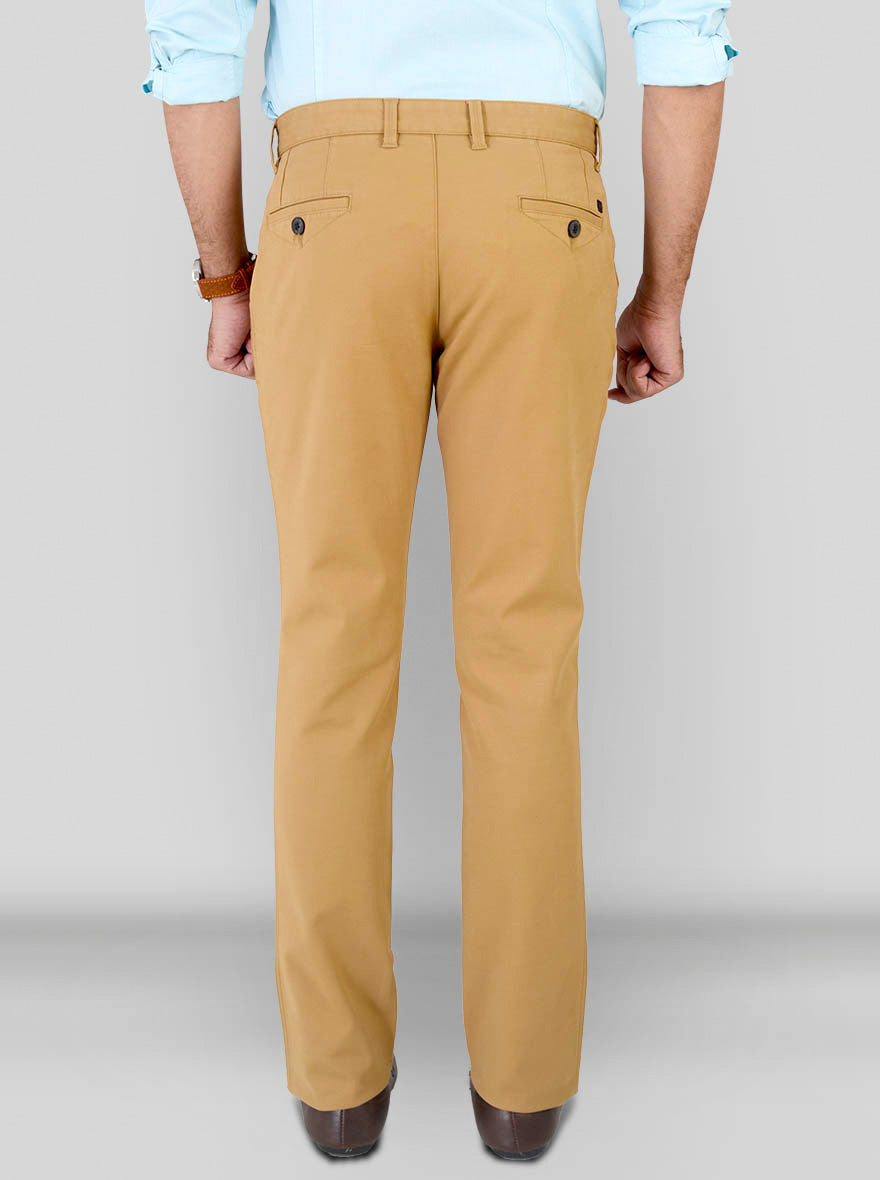 Khaki Solid Slim Fit Chinos | JB Sport