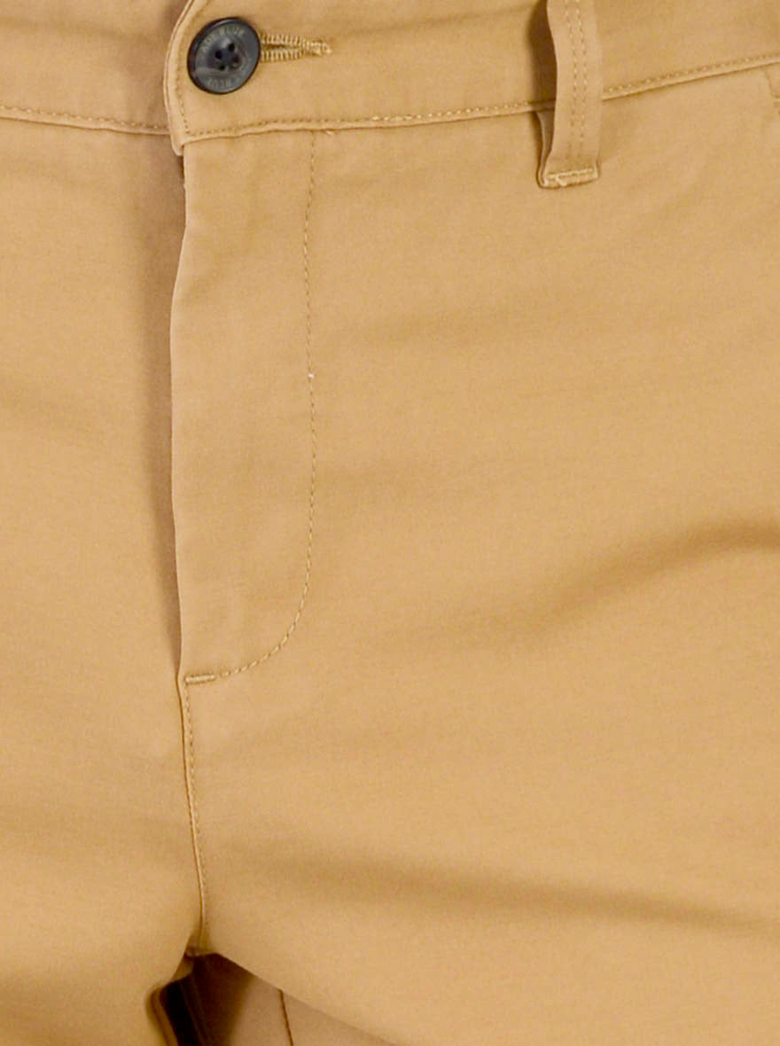 Khaki Solid Slim Fit Chinos | JB Sport