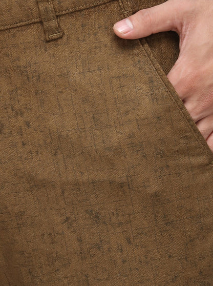 Khaki Solid Uno Fit Casaul Trouser | JadeBlue Sport