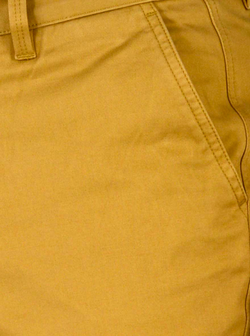 Mustard Brown Self Textured Slim Fit Chinos | JB Sport