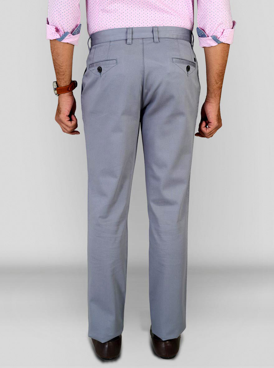Citadel Grey Self Textured Slim Fit Chinos | JB Sport