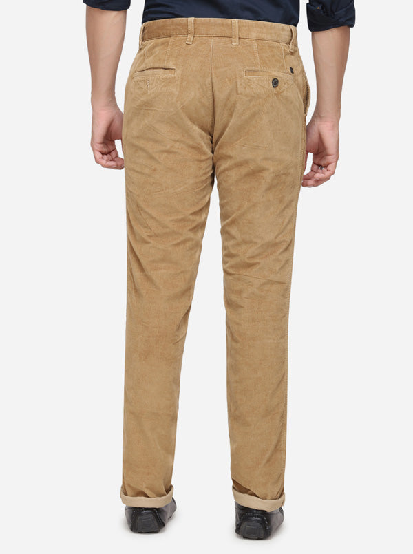 Khaki Solid Uno Fit Casual Trouser | JadeBlue Sport