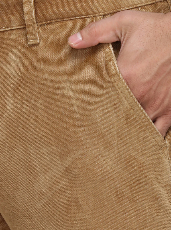 Khaki Solid Uno Fit Casual Trouser | JadeBlue Sport