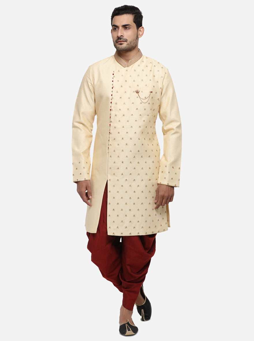 Beige Semi Indowestern | Azania