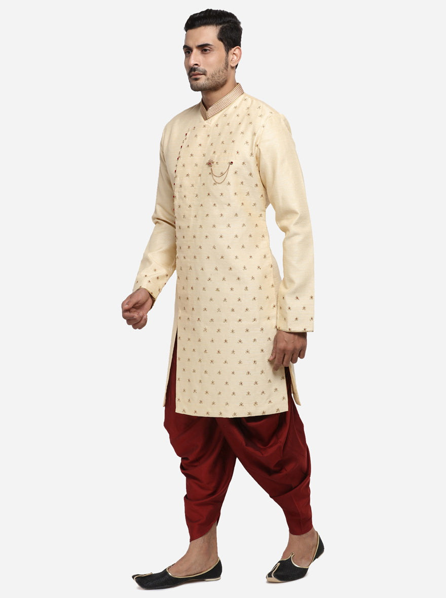 Beige Semi Indowestern | Azania