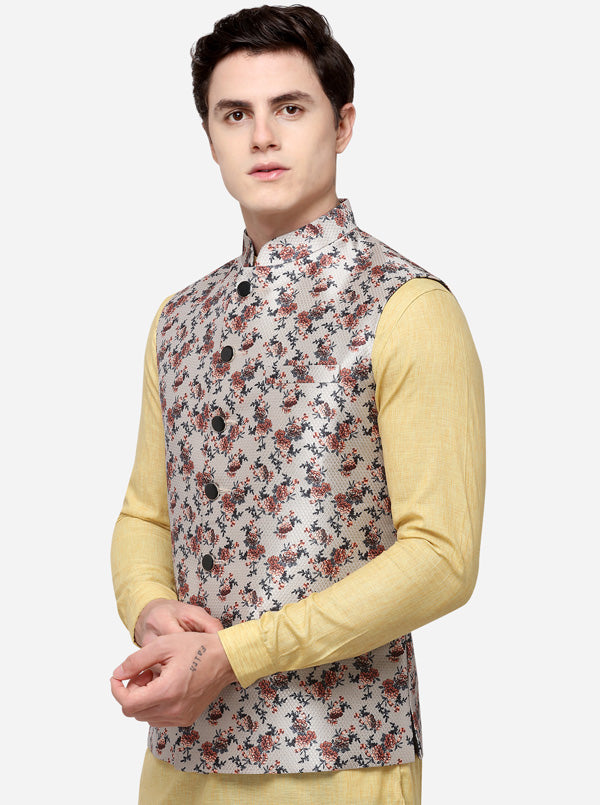 Beige Bandhgala Jacket | Greenfibre