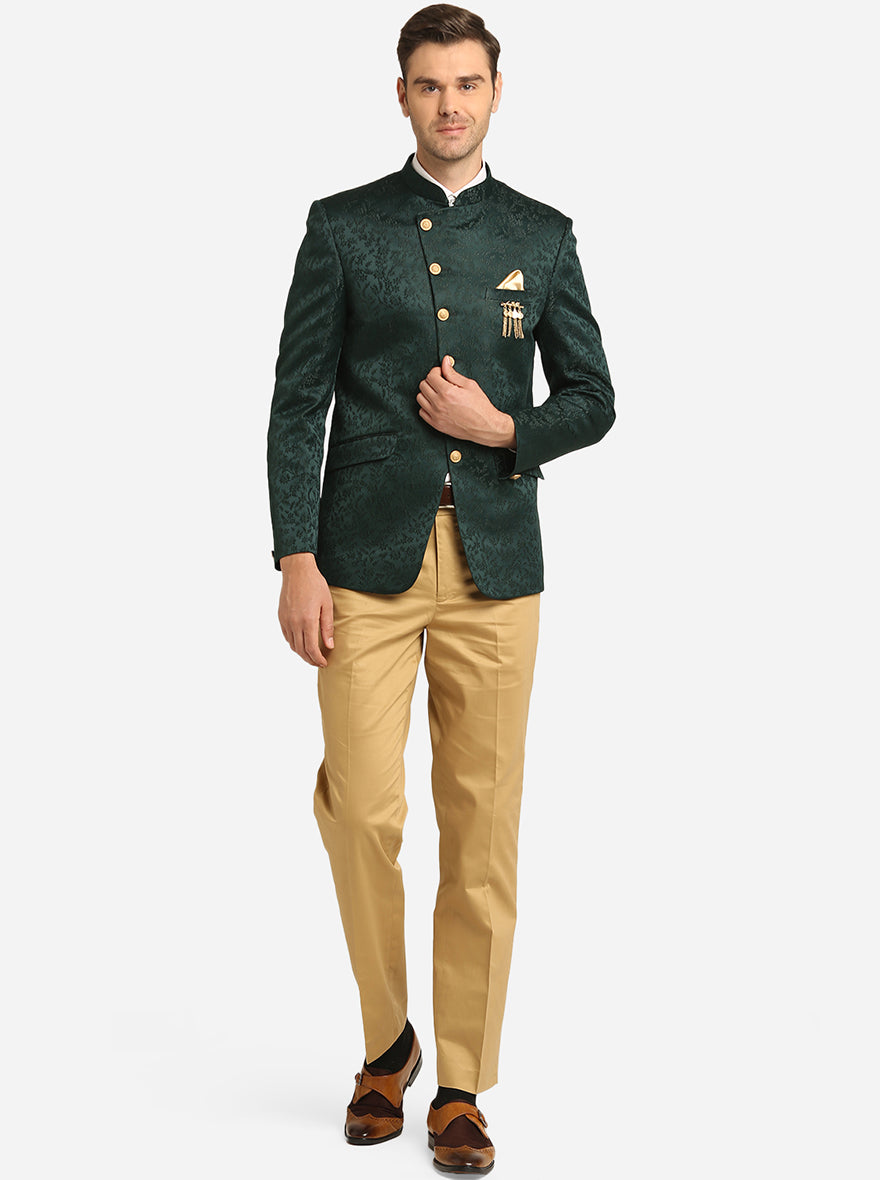 Bottle Green Jodhpuri Suit | JadeBlue