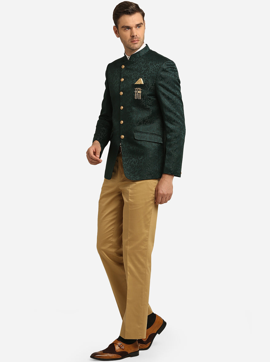 Bottle Green Jodhpuri Suit | JadeBlue