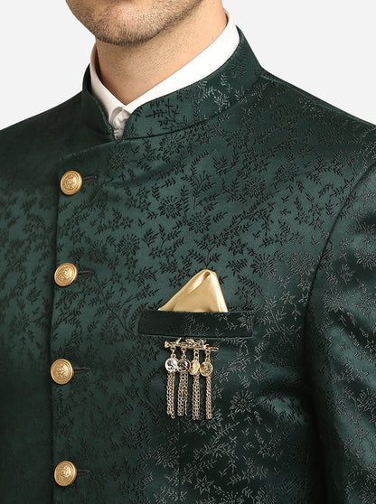 Bottle Green Jodhpuri Suit | JadeBlue