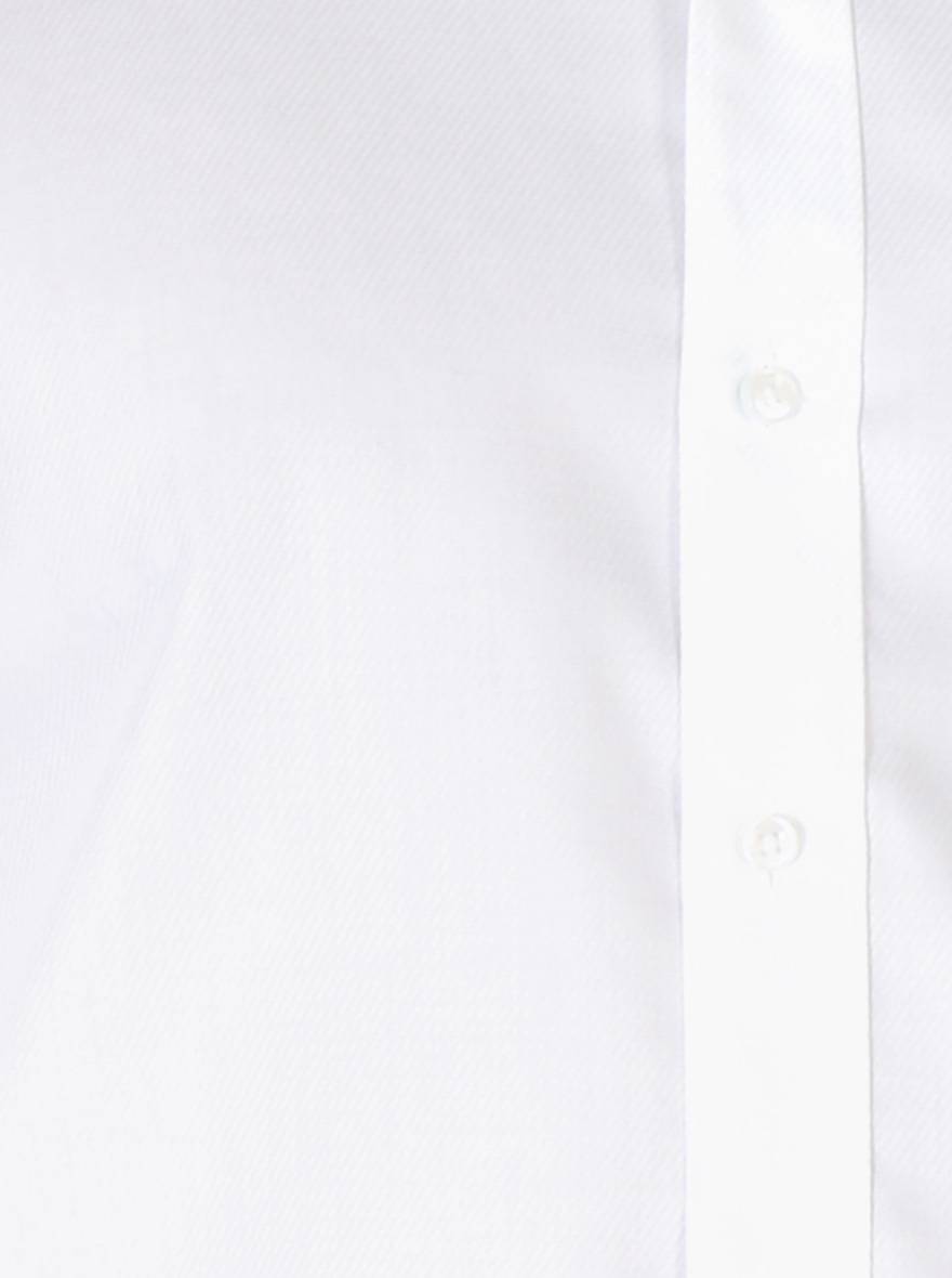 White Self Textured Regular Fit Formal Shirt | JadeBlue