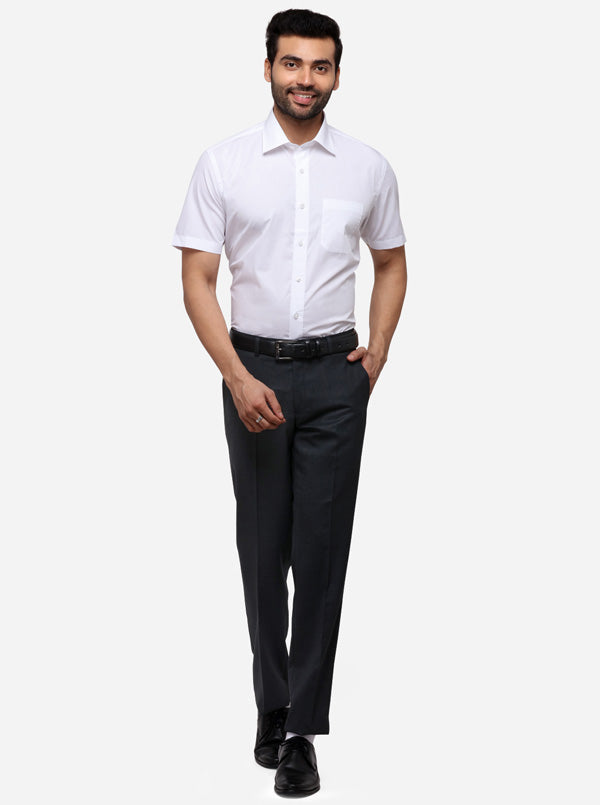 White Solid Regular Fit Formal Shirt | JadeBlue