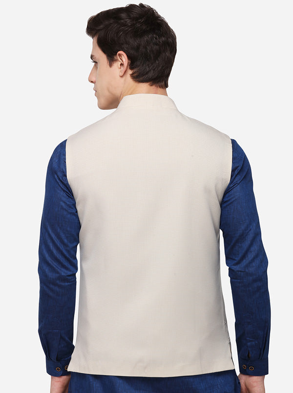 Cream Bandhgala Jacket | JB Studio