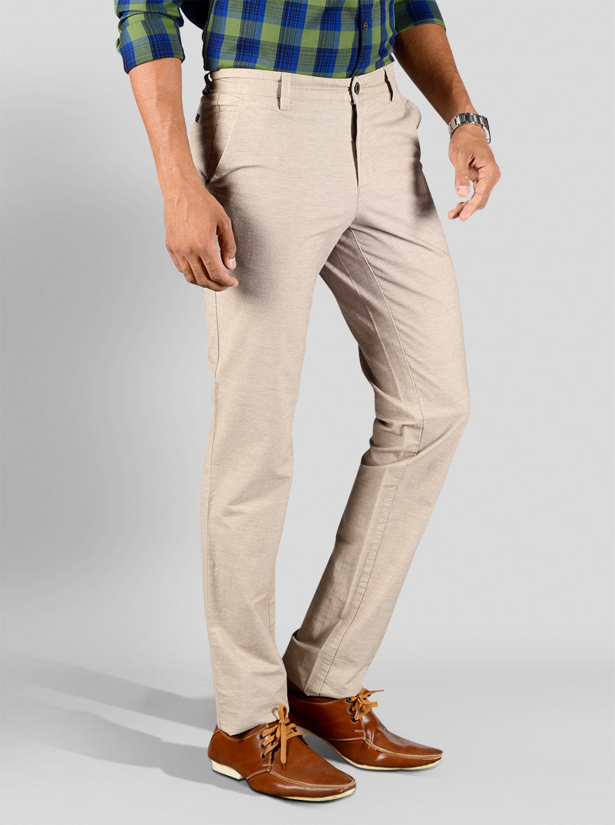 Beige Slim Fit Chinos | JB Sport