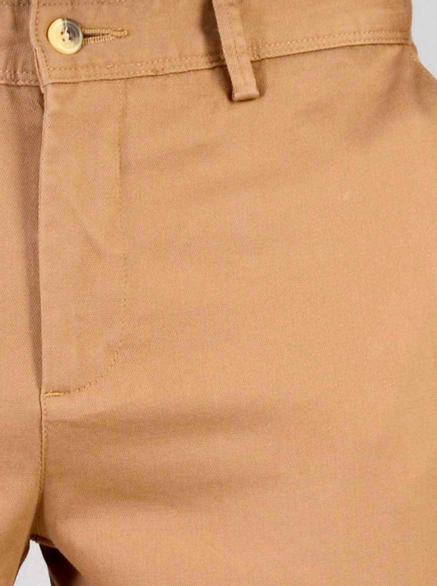 Khaki Self Textured Super Slim Fit Chinos | Greenfibre