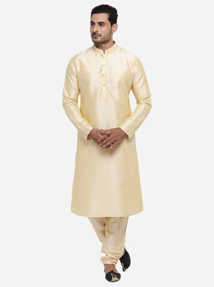 Light Golden Kurta Set | Azania