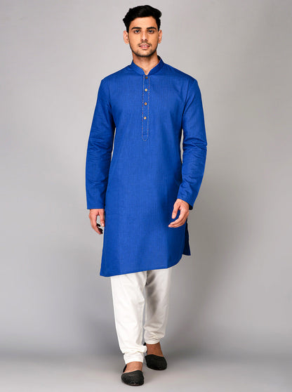 Lapis Blue Asymmetric Kurta | Azania