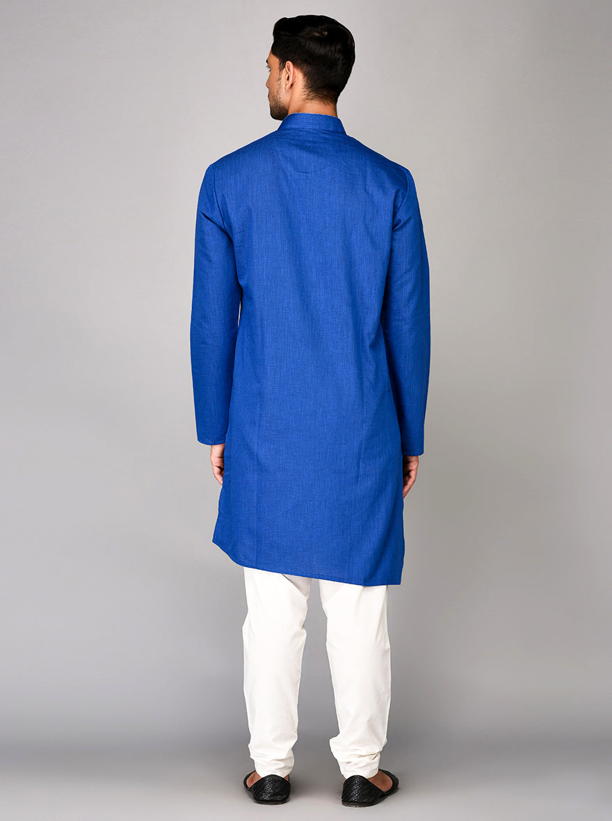 Lapis Blue Asymmetric Kurta | Azania