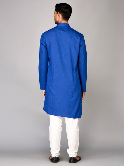 Lapis Blue Asymmetric Kurta | Azania