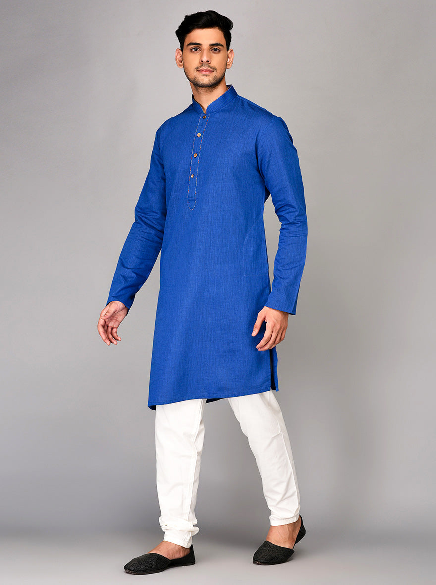 Lapis Blue Asymmetric Kurta | Azania