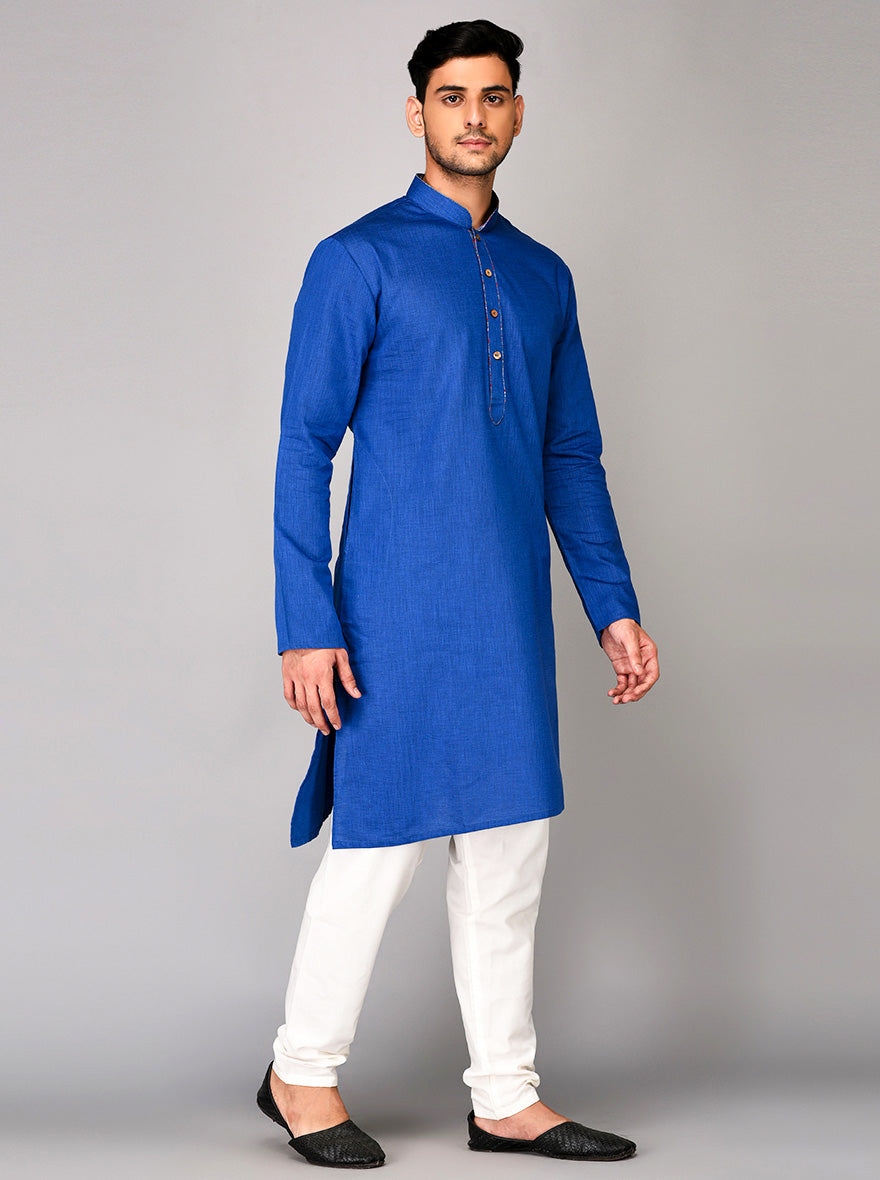 Lapis Blue Asymmetric Kurta | Azania