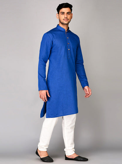 Lapis Blue Asymmetric Kurta | Azania