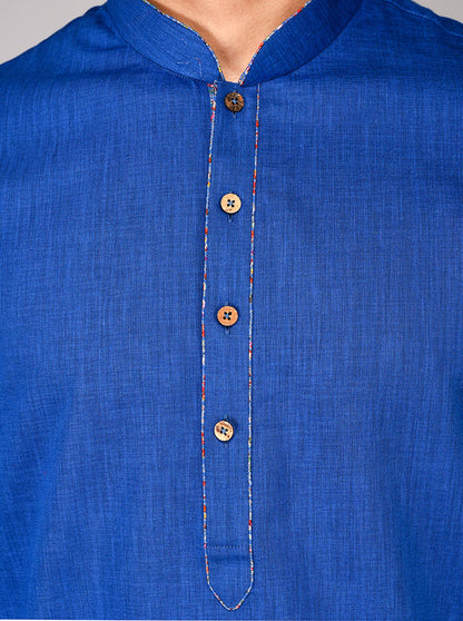 Lapis Blue Asymmetric Kurta | Azania