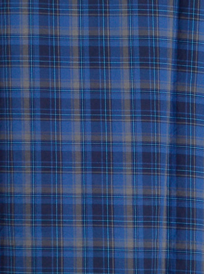 Dark Blue Checked Classic Fit Casual Shirt | Greenfibre
