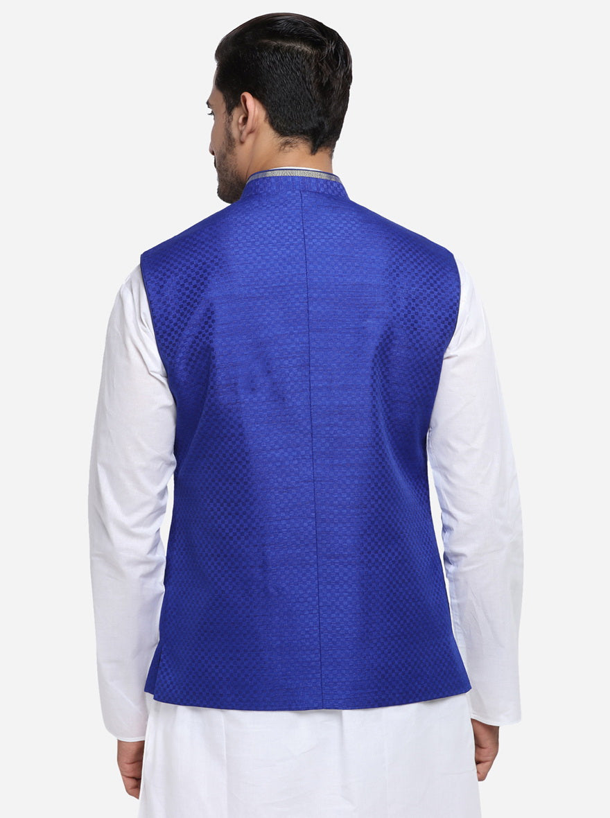 Royal Blue Bandhgala Jacket | Azania