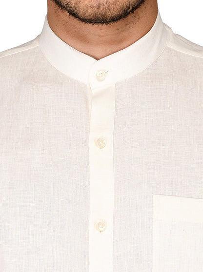 JadeBlue Off-white Self Textured Regular Fit Formal Shirt