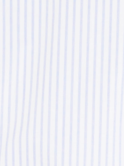 White & Blue Striped Regular Fit Formal Shirt | JadeBlue