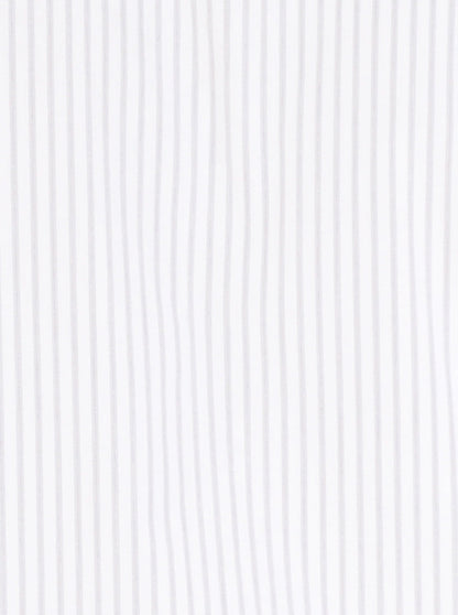 White & Grey Striped Regular Fit Formal Shirt | JadeBlue