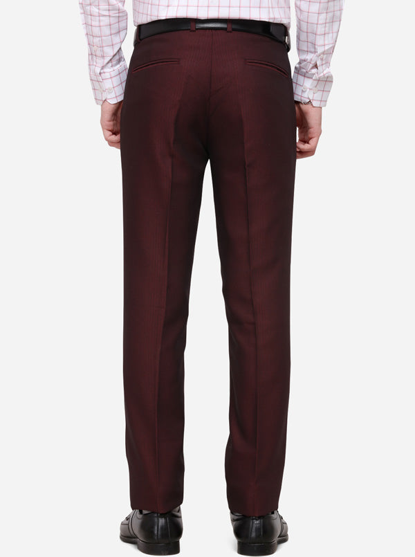 Coffee Solid Slim Fit Formal Trouser | JB Studio