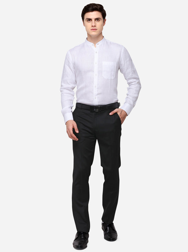 White Solid Regular Fit Formal Shirt | JadeBlue