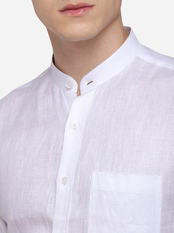 White Solid Regular Fit Formal Shirt | JadeBlue